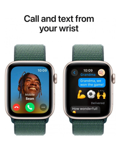 Смарт-годинник Apple Watch SE 2 GPS 44mm Starlight Aluminium Case w. Lake Green Sport Loop (MXEW3)