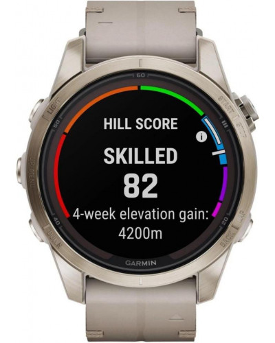Смарт-годинник Garmin Fenix 7S Pro Sapphire Solar Soft Gold w. Limestone L. Band (010-02776-30)