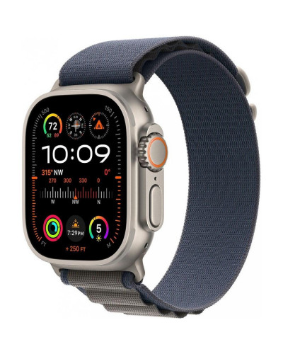 Смарт-годинник Apple Watch Ultra 2 GPS + Cellular 49mm Titanium Case with Blue Alpine Loop - Small (MREK3/MRFA3)