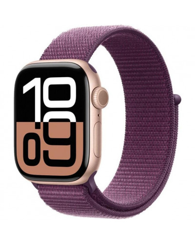 Смарт-годинник Apple Watch Series 10 GPS + Cellular 42mm Rose Gold Aluminum Case w. Plum S. Loop (MWXC3)