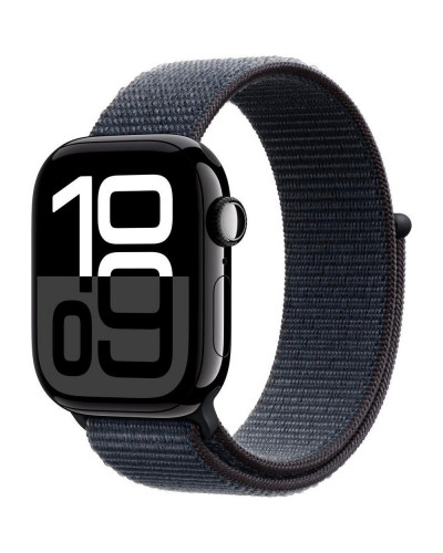Смарт-годинник Apple Watch Series 10 GPS 42mm Jet Black Aluminum Case w. Ink Sport Loop (MWWG3)