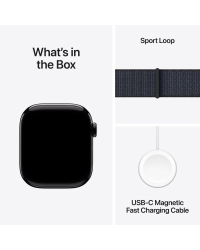 Смарт-годинник Apple Watch Series 10 GPS 42mm Jet Black Aluminum Case w. Ink Sport Loop (MWWG3)