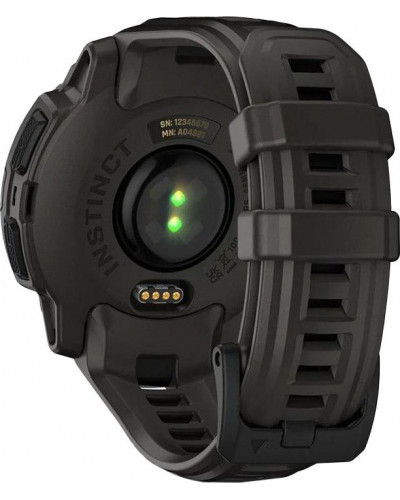 Смарт-годинник Garmin Instinct E 45mm Black with Charcoal Band (010-02933-00/13)