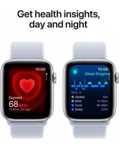 Смарт-годинник Apple Watch SE 2 GPS 44mm Silver Aluminium Case w. Blue Cloud Sport Loop (MXET3)