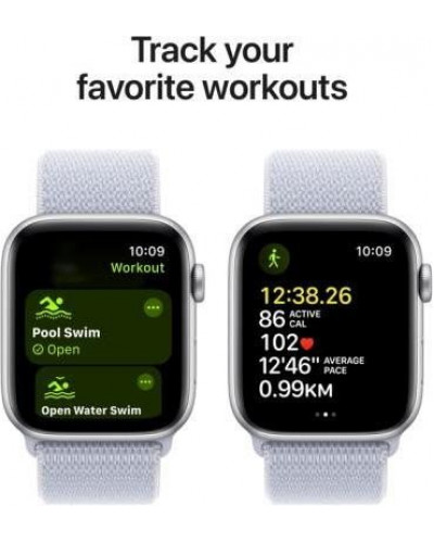 Смарт-годинник Apple Watch SE 2 GPS 44mm Silver Aluminium Case w. Blue Cloud Sport Loop (MXET3)