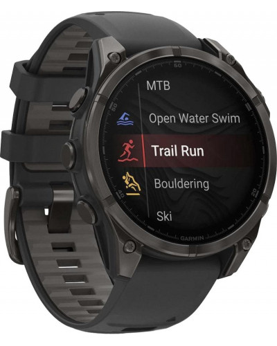 Смарт-годинник Garmin Fenix 8 47mm AMOLED Sapphire Carbon Gray DLC Titanium w. Black/Pebble Gray B. (010-02904-20/21/29)