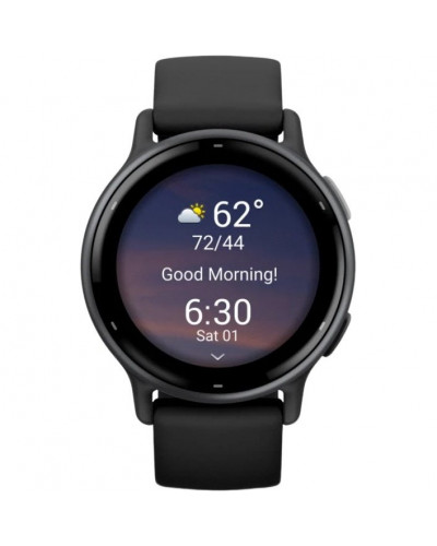 Смарт-годинник Garmin vivoactive 5 Slate Aluminum Bezel with Black Case and Silicone Band (010-02862-10/50)