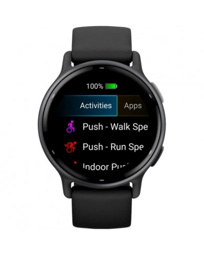 Смарт-годинник Garmin vivoactive 5 Slate Aluminum Bezel with Black Case and Silicone Band (010-02862-10/50)