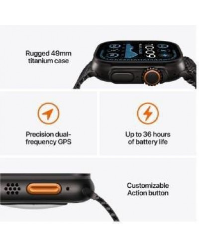Смарт-годинник Apple Watch Ultra 2 GPS + Cellular 49mm Natural Titan. Case w. Blue Trail Loop - S/M (MX4J3)