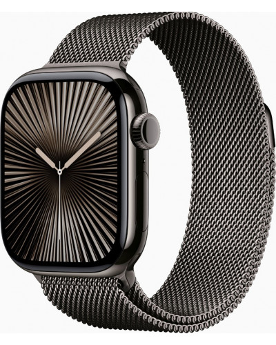 Смарт-годинник Apple Watch Series 10 GPS + Cellular 42mm Slate Titanium Case w. Slate Milanese Loop (MX053)