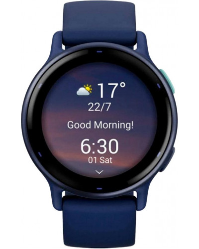 Смарт-годинник Garmin vivoactive 5 Metallic Navy Aluminum Bezel with Navy Case and Silicone Band (010-02862-12/52)