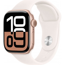 Смарт-годинник Apple Watch Series 10 GPS + Cellular 42mm Rose Gold Alu. Case w. Light Blush Sport Band - S/M (MWX93)