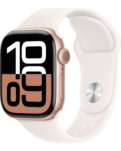 Смарт-годинник Apple Watch Series 10 GPS + Cellular 42mm Rose Gold Alu. Case w. Light Blush Sport Band - S/M (MWX93)