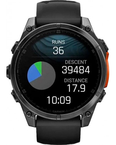 Смарт-годинник Garmin Fenix 8 47mm AMOLED Slate Gray with Black Silicone Band (010-02904-00/09)