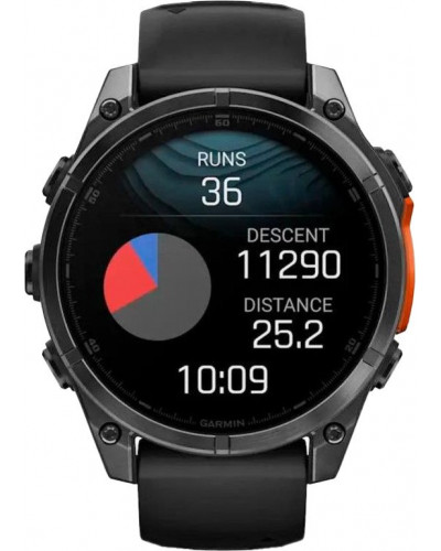 Смарт-годинник Garmin Fenix 8 47mm AMOLED Slate Gray with Black Silicone Band (010-02904-00/09)