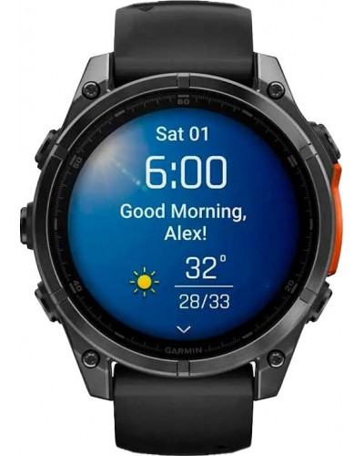 Смарт-годинник Garmin Fenix 8 47mm AMOLED Slate Gray with Black Silicone Band (010-02904-00/09)