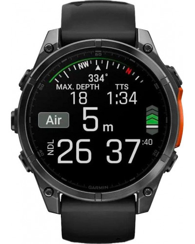 Смарт-годинник Garmin Fenix 8 47mm AMOLED Slate Gray with Black Silicone Band (010-02904-00/09)