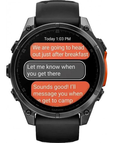 Смарт-годинник Garmin Fenix 8 47mm AMOLED Slate Gray with Black Silicone Band (010-02904-00/09)