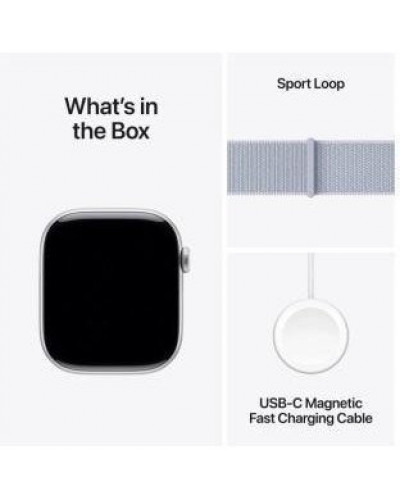 Смарт-годинник Apple Watch Series 10 GPS 46mm Silver Aluminum Case w. Blue Cloud Sport Loop (MWWN3)