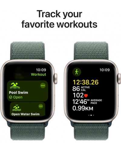 Смарт-годинник Apple Watch SE 2 GPS 40mm Starlight Aluminium Case w. Lake Green Sport Loop (MXEH3)