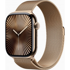 Смарт-годинник Apple Watch Series 10 GPS + Cellular 46mm Gold Titanium Case w. Gold Milanese Loop - M/L (MX003)