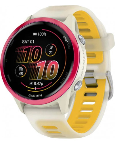 Смарт-годинник Garmin Forerunner 570 42mm Raspberry Aluminum w. Translucent Bone/Mango Band (010-02970-02)