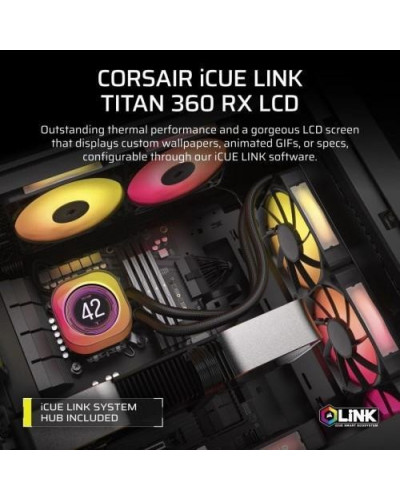 Водяне охолодження Corsair iCUE LINK TITAN 360 RX LCD Black (CW-9061023-WW)