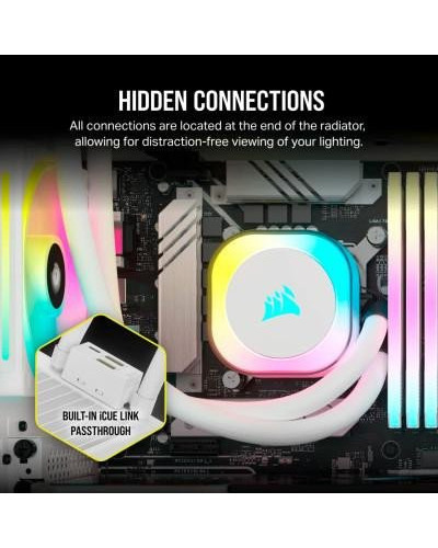 Водяное охлаждение Corsair iCUE LINK H100i RGB White (CW-9061005-WW)