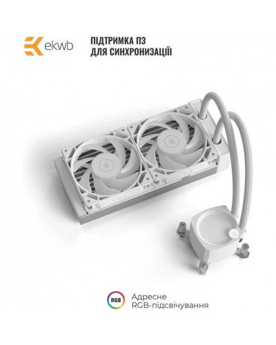 Водяне охолодження EKWB EK-Nucleus AIO CR240 Lux D-RGB White (3831109897843)