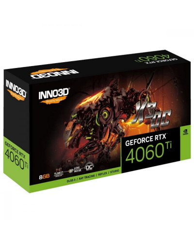 Видеокарта INNO3D GEFORCE RTX 4060 Ti 8GB X3 OC (N406T3-08D6X-171153L)