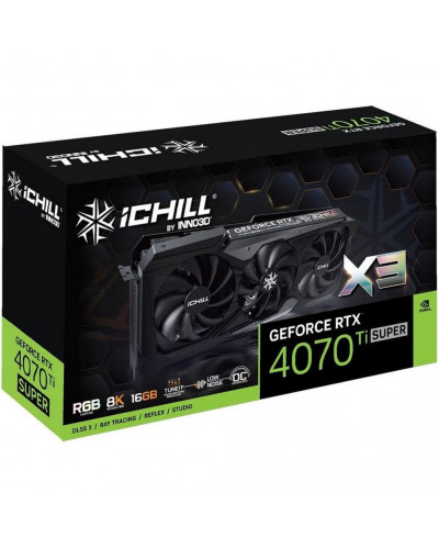 Видеокарта INNO3D GEFORCE RTX 4070 Ti SUPER ICHILL X3 (C407TS3-166XX-186148H)