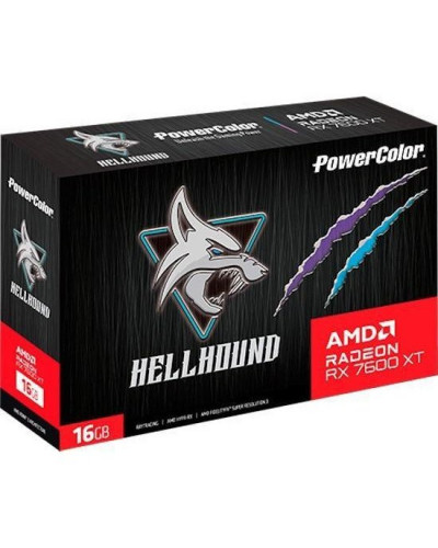 Видеокарта PowerColor Radeon RX 7600 XT 16 GB Hellhound (RX 7600 XT 16G-L/OC)