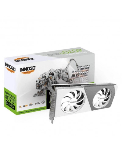 Видеокарта INNO3D GEFORCE RTX 4070 Ti SUPER TWIN X2 OC WHITE (N407TS2-166XX-186156W)