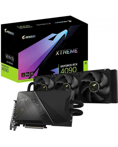 Відеокарта GIGABYTE AORUS GeForce RTX 4090 XTREME WATERFORCE 24G (GV-N4090AORUSX W-24GD)