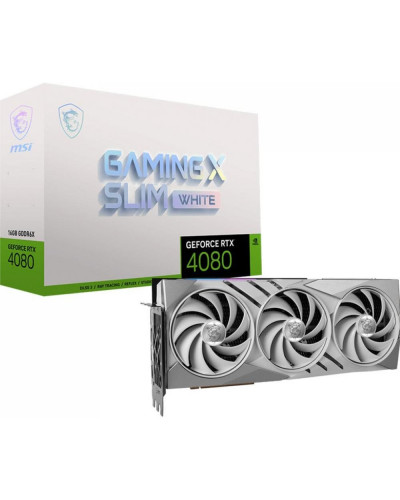 Відеокарта MSI GeForce RTX 4080 16GB GAMING X SLIM WHITE (912-V511-201)