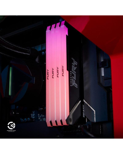 Пам'ять для настільних комп'ютерів Kingston FURY 64 GB (2х32GB) DDR4 3200 MHz Beast RGB (KF432C16BB2AK2/64)