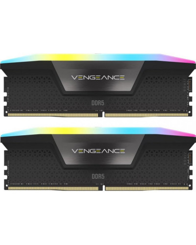 Пам'ять для настільних комп'ютерів Corsair 32 GB (2x16GB) DDR5 5600 MHz Vengeance RGB (CMH32GX5M2B5600C40K)