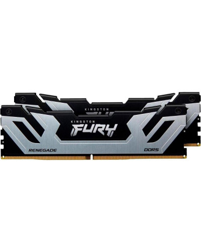 Пам'ять для настільних комп'ютерів Kingston FURY 48 GB (2x24GB) CUDIMM DDR5 8400 MHz Renegade Silver/Black (KF584CU40RSK2-48)
