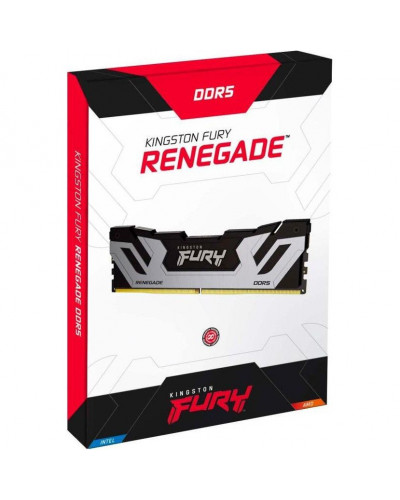 Пам'ять для настільних комп'ютерів Kingston FURY 48 GB (2x24GB) CUDIMM DDR5 8400 MHz Renegade Silver/Black (KF584CU40RSK2-48)