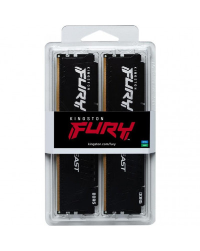 Память для настольных компьютеров Kingston FURY 64GB (2x32GB) DDR5 5600MHz Beast Black EXPO (KF556C36BBEK2-64)