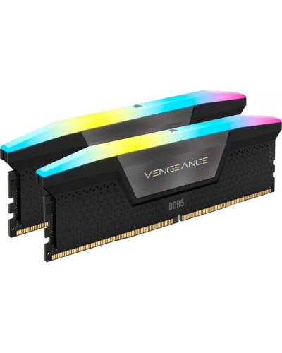 Пам'ять для настільних комп'ютерів Corsair 32 GB (2x16GB) DDR5 6000 MHz Vengeance RGB Black (CMH32GX5M2D6000C36)