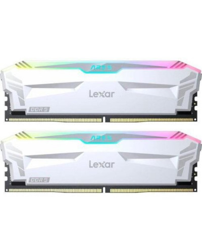 Пам'ять для настільних комп'ютерів Lexar 32 GB (2x16GB) DDR5 6400 MHz Ares Gaming White RGB (LD5EU016G-R6400GDWA)