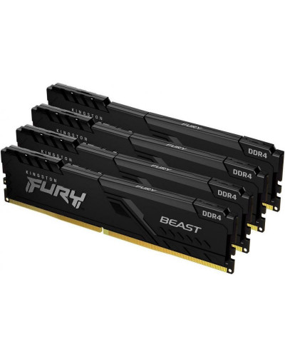 Пам'ять для настільних комп'ютерів Kingston FURY 128 GB (4x32GB) DDR5 5600 MHz Beast Black (KF556C40BBK4-128)