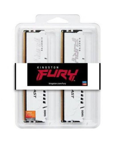 Память для настольных компьютеров Kingston FURY 64GB (2x32GB) DDR5 5600MHz Beast EXPO White (KF556C36BWEK2-64)