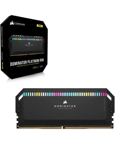 Пам'ять для настільних комп'ютерів Corsair 32 GB (2x16GB) DDR5 6200 MHz Dominator Platinum RGB (CMT32GX5M2X6200C36)