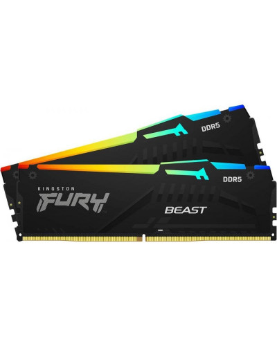 Память для настольных компьютеров Kingston FURY 32GB (2x16GB) DDR5 4800MHz Beast RGB (KF548C38BBAK2-32)