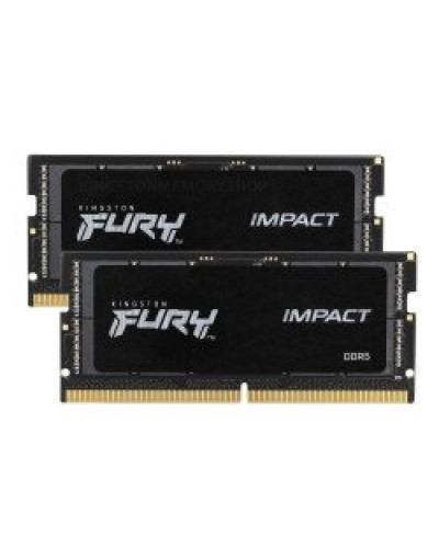 Пам'ять для ноутбуків Kingston FURY 32 GB (2x16GB) SO-DIMM DDR5 4800 MHz Impact (KF548S38IBK2-32)