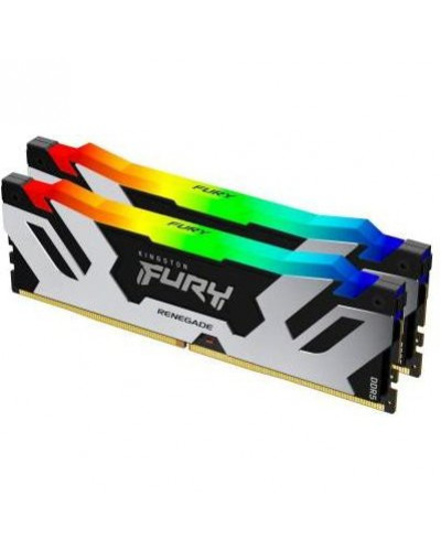 Память для настольных компьютеров Kingston FURY 32 GB (2x16GB) DDR5 6400 MHz Renegade Silver RGB (KF564C32RSAK2-32)