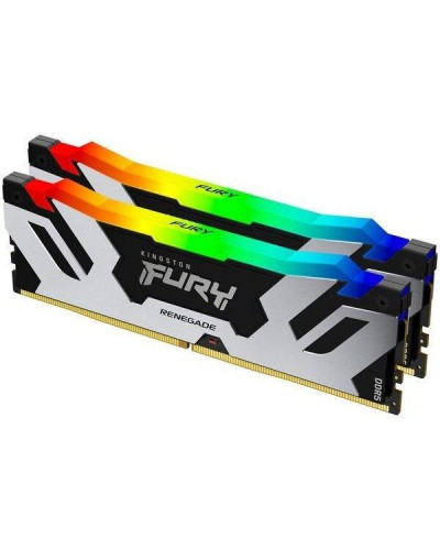 Память для настольных компьютеров Kingston FURY 32 GB (2x16GB) DDR5 6400 MHz Renegade Silver RGB (KF564C32RSAK2-32)