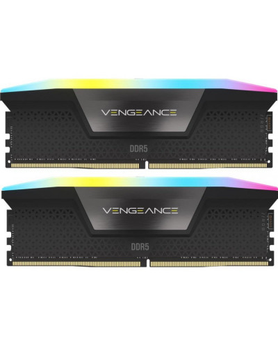 Пам'ять для настільних комп'ютерів Corsair 96 GB (2x48GB) DDR5 5600 MHz Vengeance RGB Black (CMH96GX5M2B5600C40)